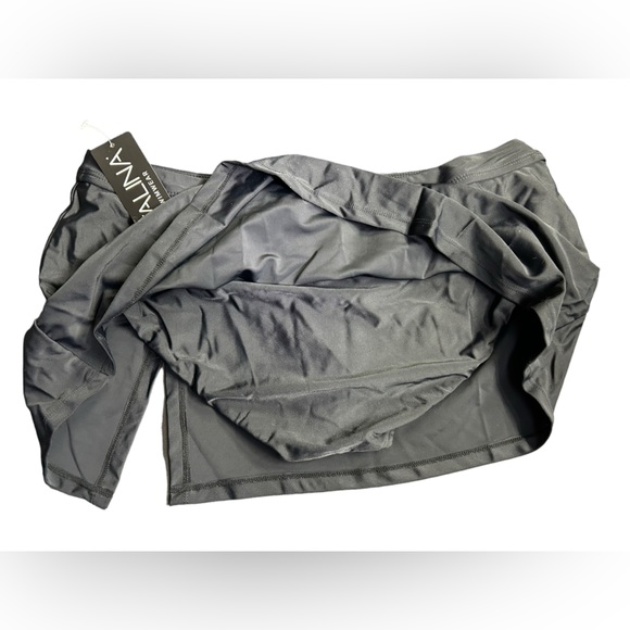 CATALINA womens black skirted swim bottom w drawstring side style 19ct302 NWT - Picture 5 of 6